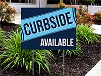 Restaurant Yard Signs - Curbside Available Sign