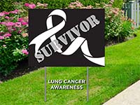 Trending Yard Signs - Lung Cancer Survivor Sign