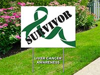 Trending Yard Signs - Liver Cancer Survivor Sign
