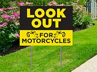 Trending Yard Signs - Look Out For Motorcycles Sign