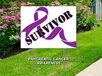 Trending Yard Signs - Pancreatic Cancer Survivor Sign