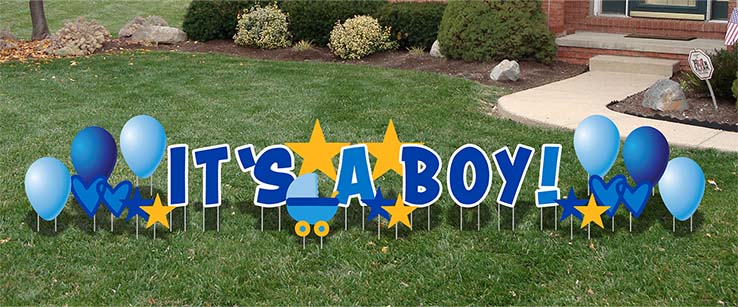 It's a Boy! Yard Card