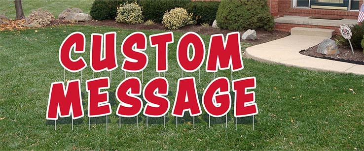 Custom Message Yard Card